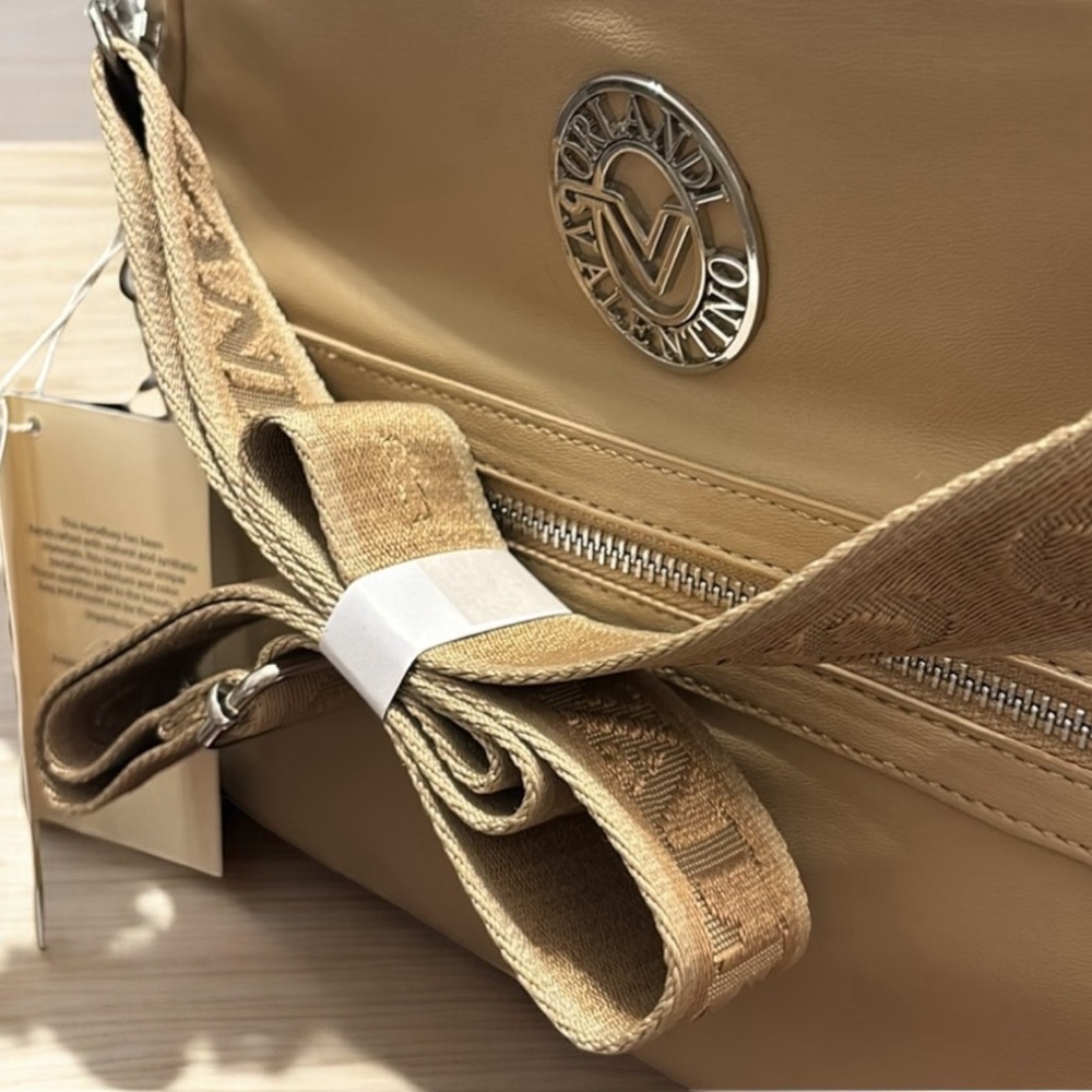 Valentino Orlandi Tan Crossbody & Card Holder NEW - Picture 8 of 14